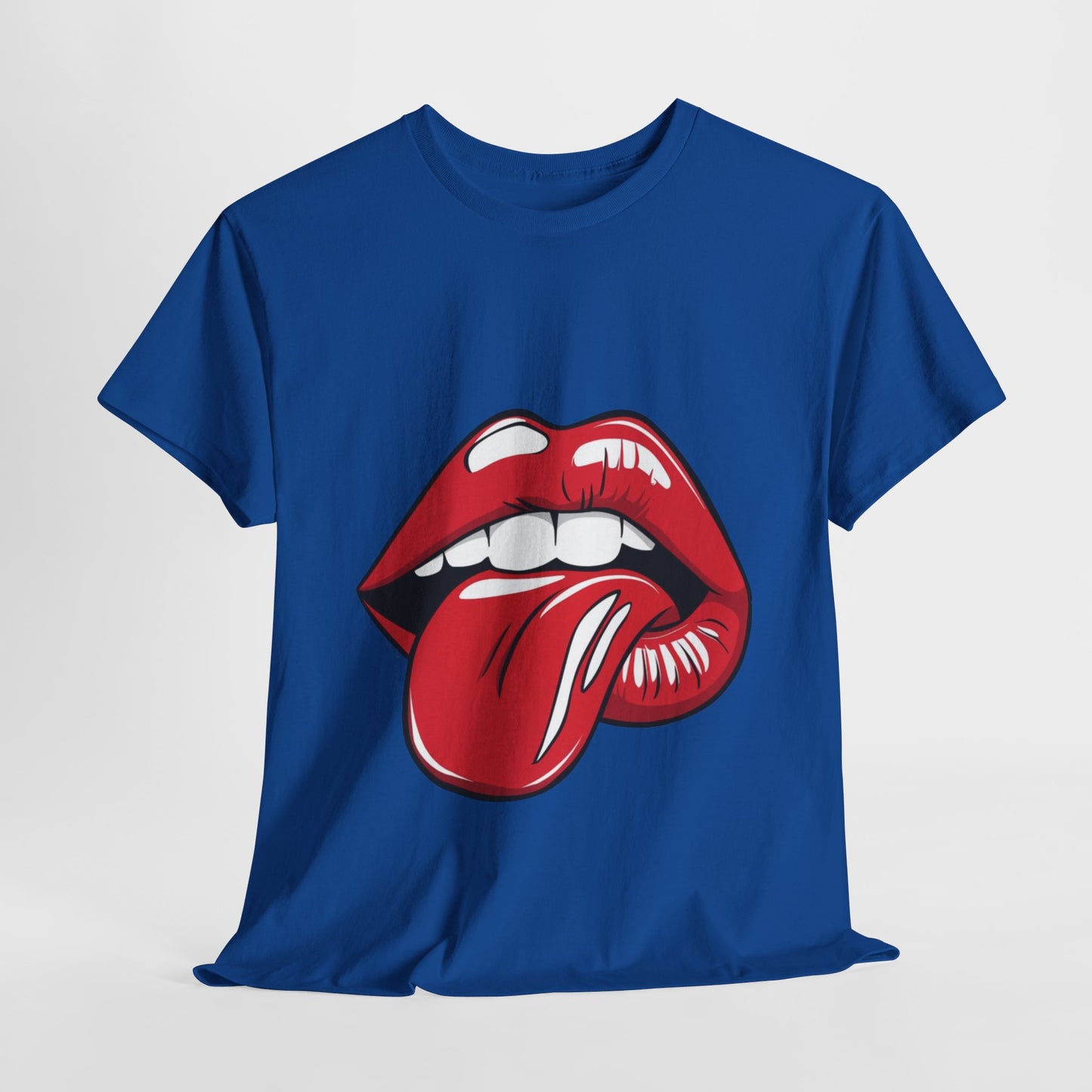 Sexy Retro PopArt Red Lips and Tounge Unisex heavy cotton Tshirt