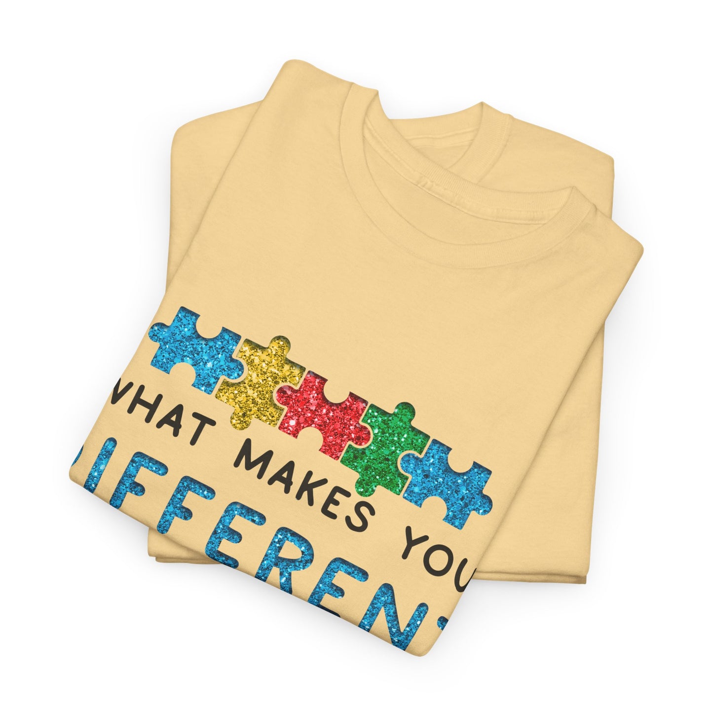 Autism WHAT MAKES YOU DIFFERENT IS WHAT MAKES YOU BEAUTIFUL T-shirt Unisex Heavy Cotton