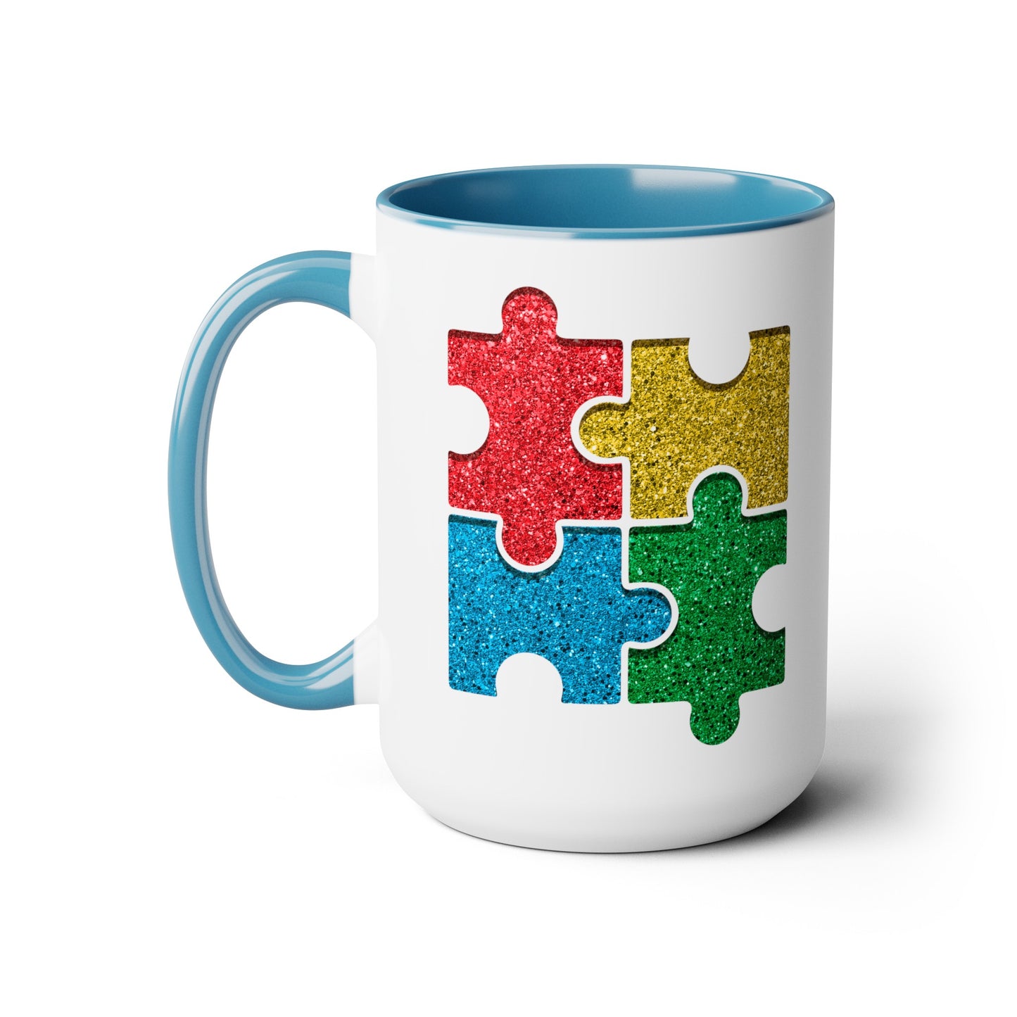 Autism Puzzle Pieces 15oz Coffee Mug