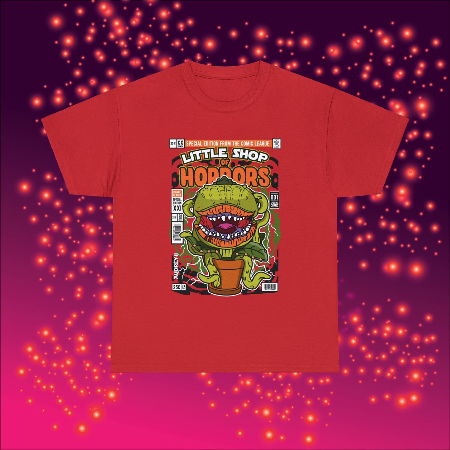 Little Shop of Horrors Audrey Pop Culture Mock Comic Cover heavy cotton T-shirt