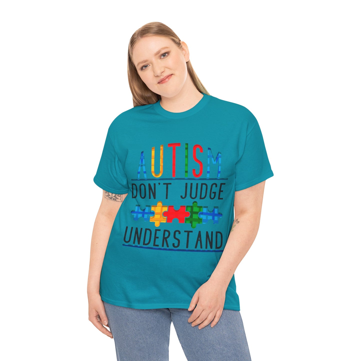 Autism Don't Judge Understand T-shirt Unisex Heavy Cotton