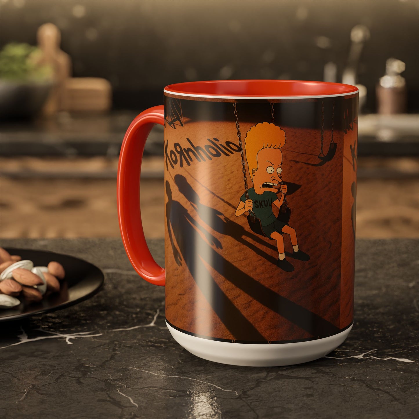 Kornholio 15 oz Coffee Mug Funny Nu Metal Cartoon Cup Multiple Colors