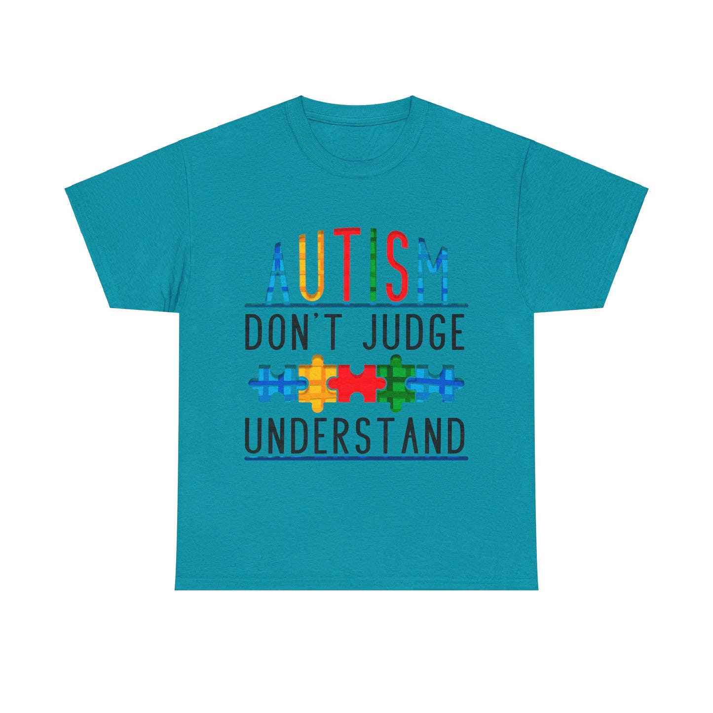 Autism Don't Judge Understand T-shirt Unisex Heavy Cotton