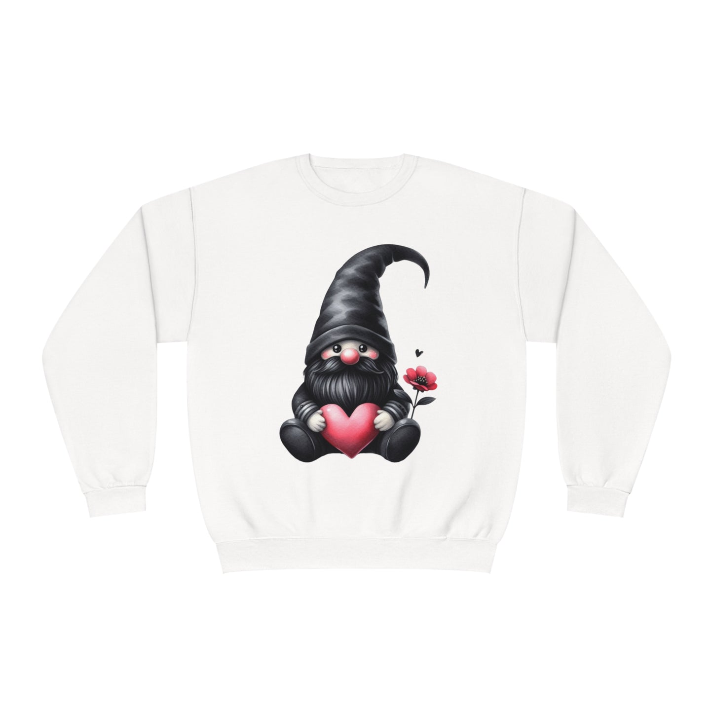 Black Valentine Gnome Unisex NuBlend® Crewneck Sweatshirt