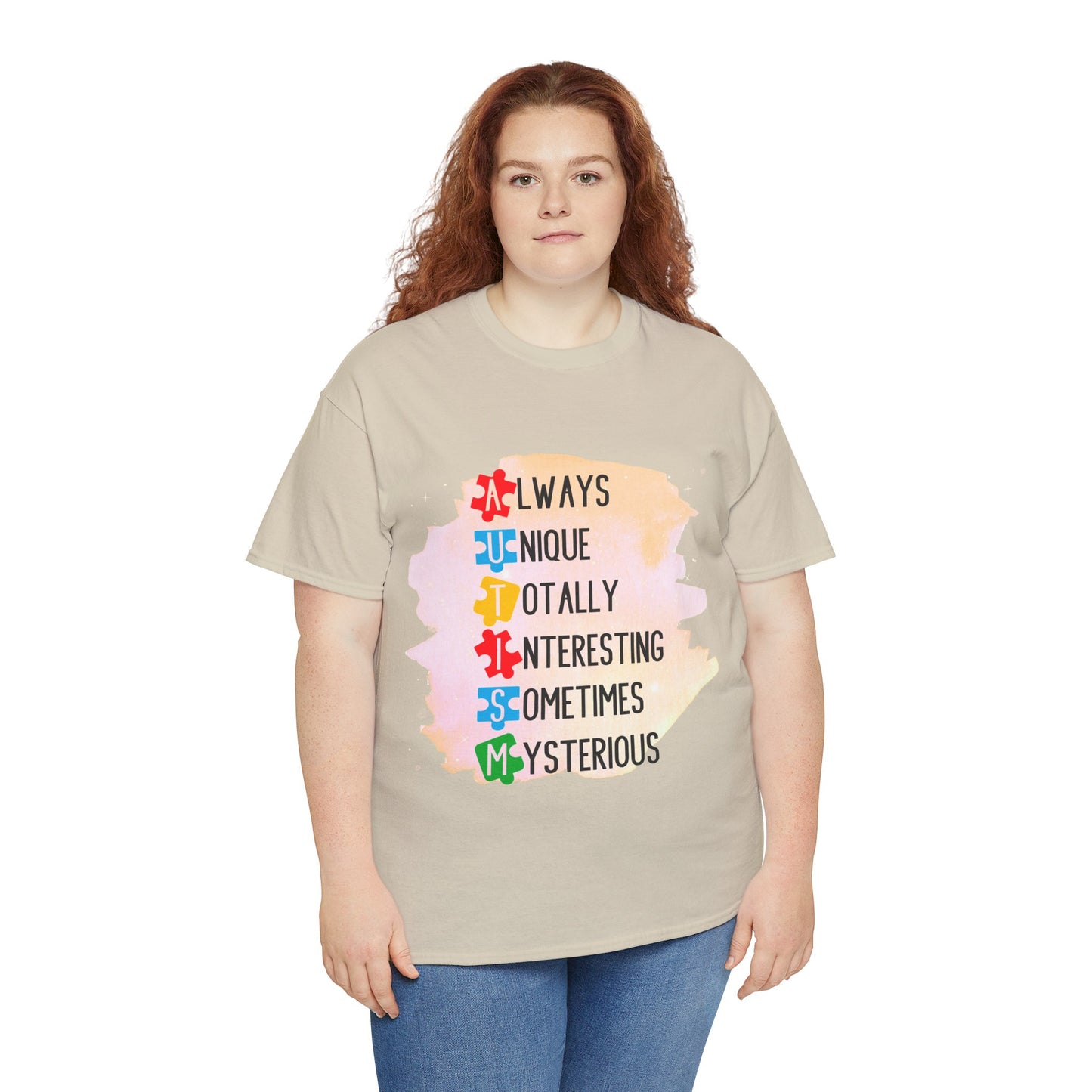 Autism Always Unique Totally Interesting Sometimes Mysterious T-shirt Unisex Heavy Cotton