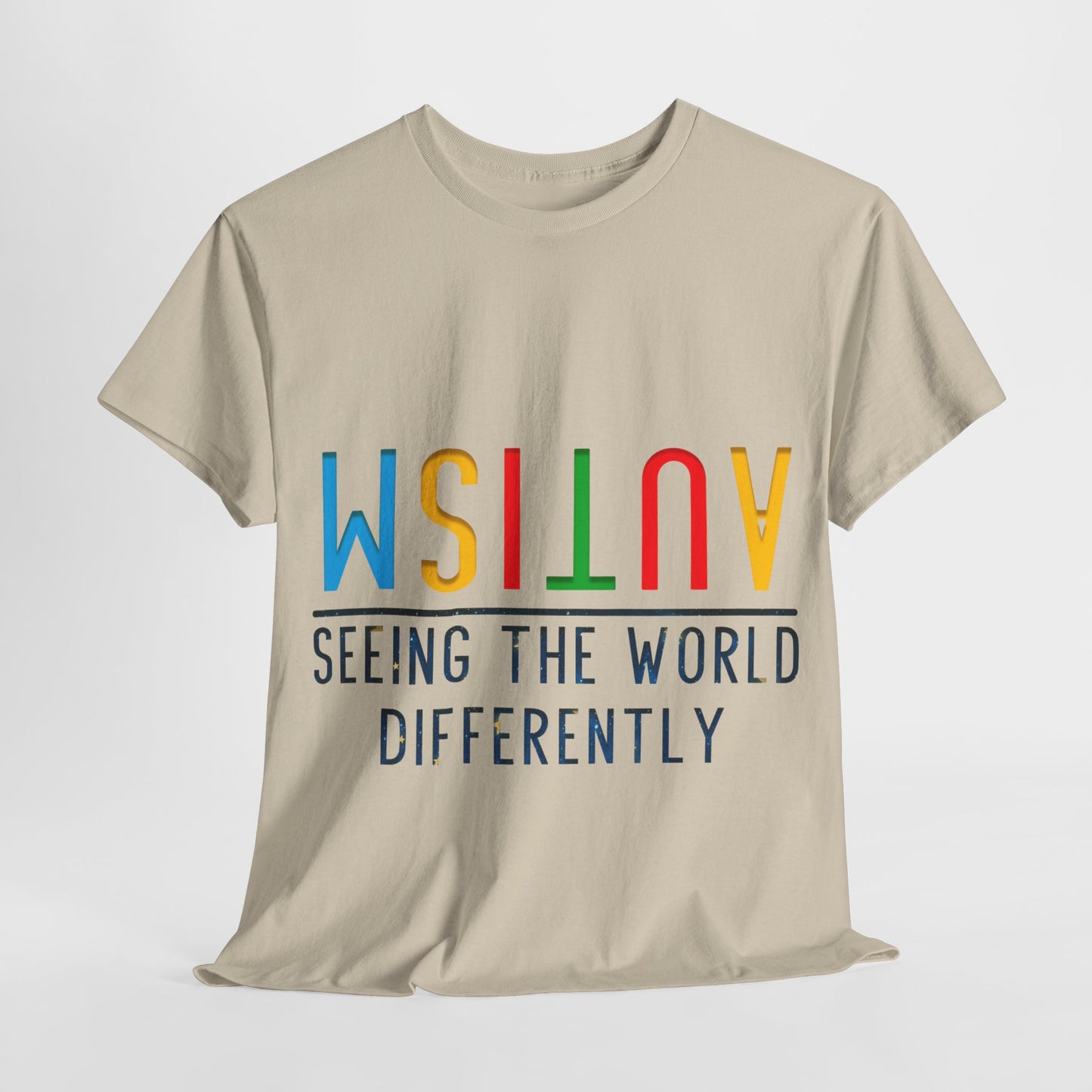 Autism Seeing the World Differently T-shirt Unisex Heavy Cotton
