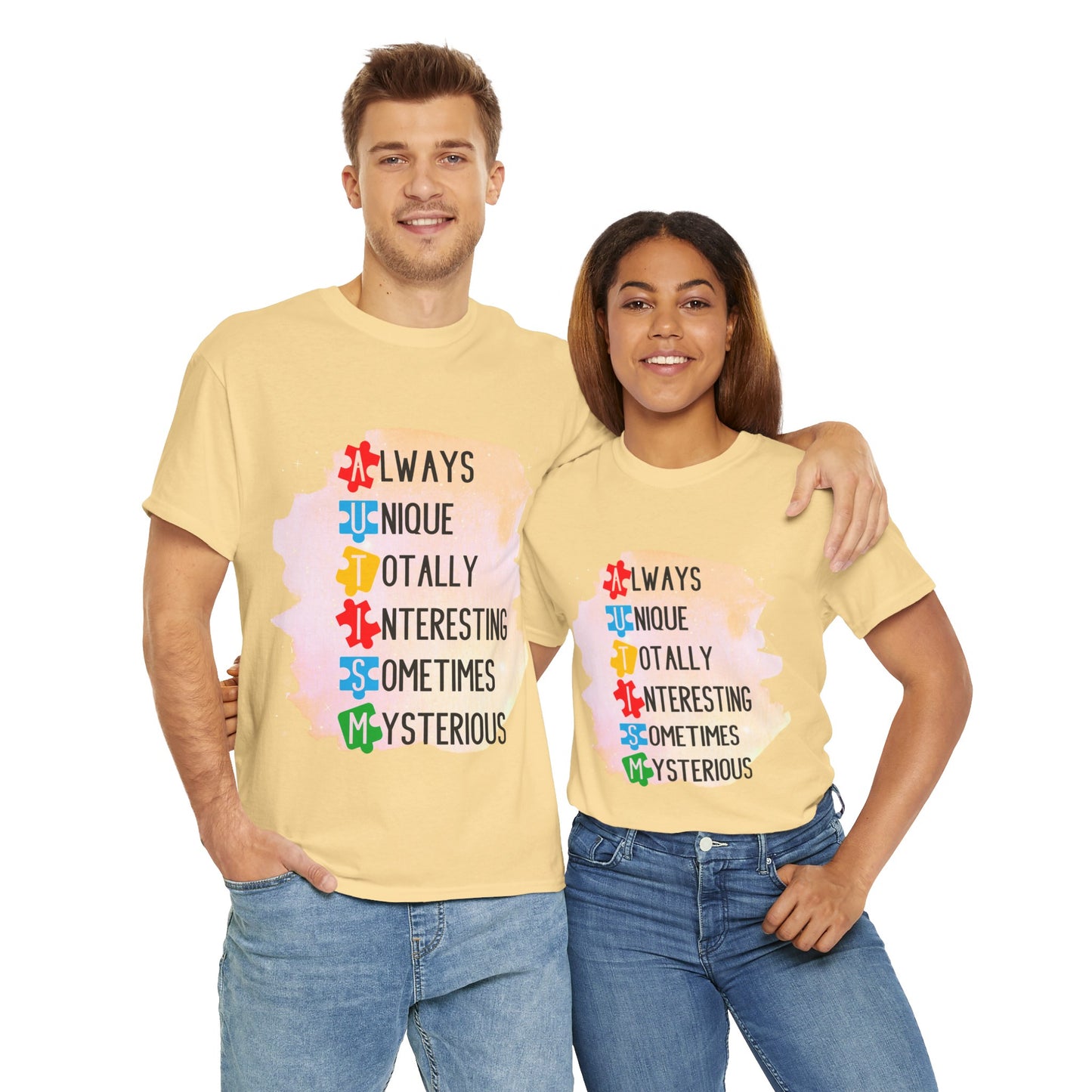 Autism Always Unique Totally Interesting Sometimes Mysterious T-shirt Unisex Heavy Cotton
