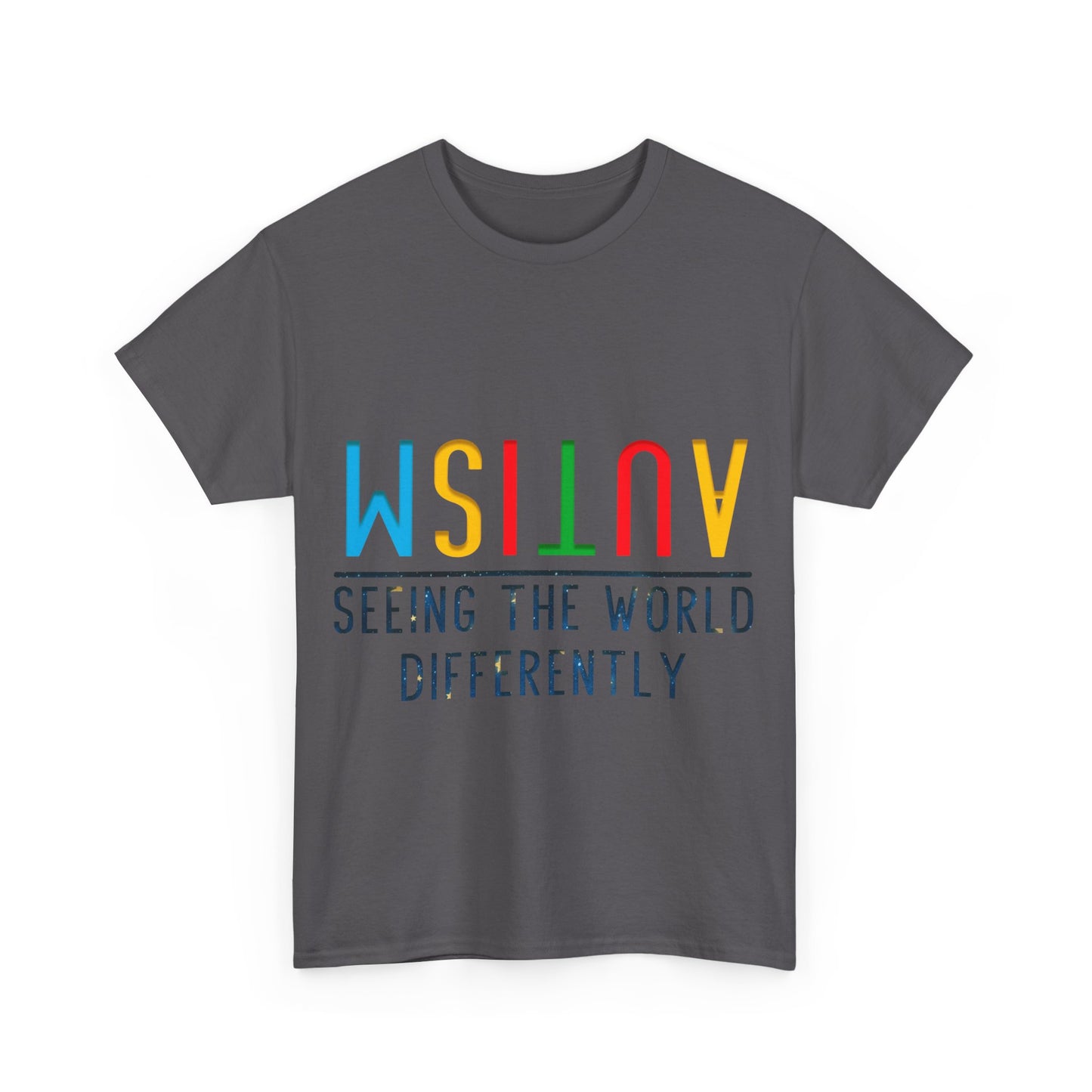 Autism Seeing the World Differently T-shirt Unisex Heavy Cotton