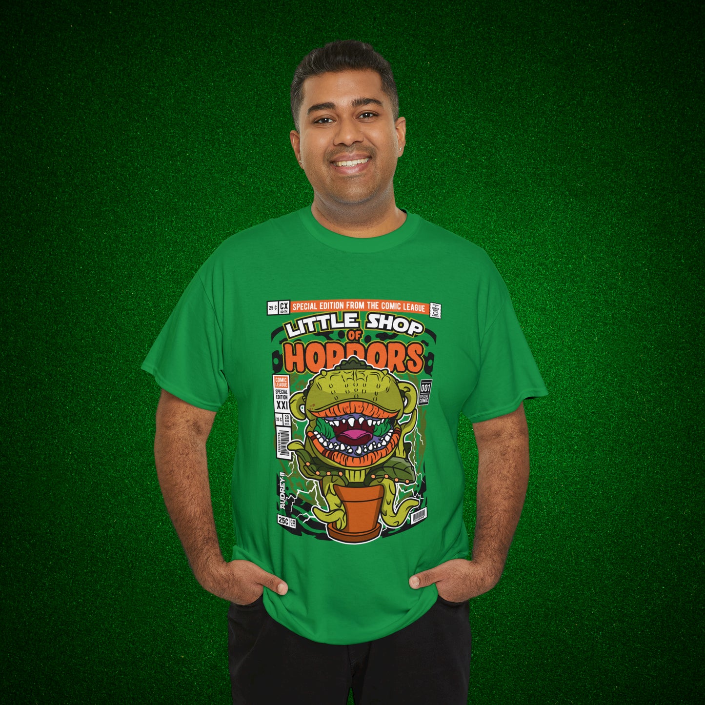 Little Shop of Horrors Audrey Pop Culture Mock Comic Cover heavy cotton T-shirt