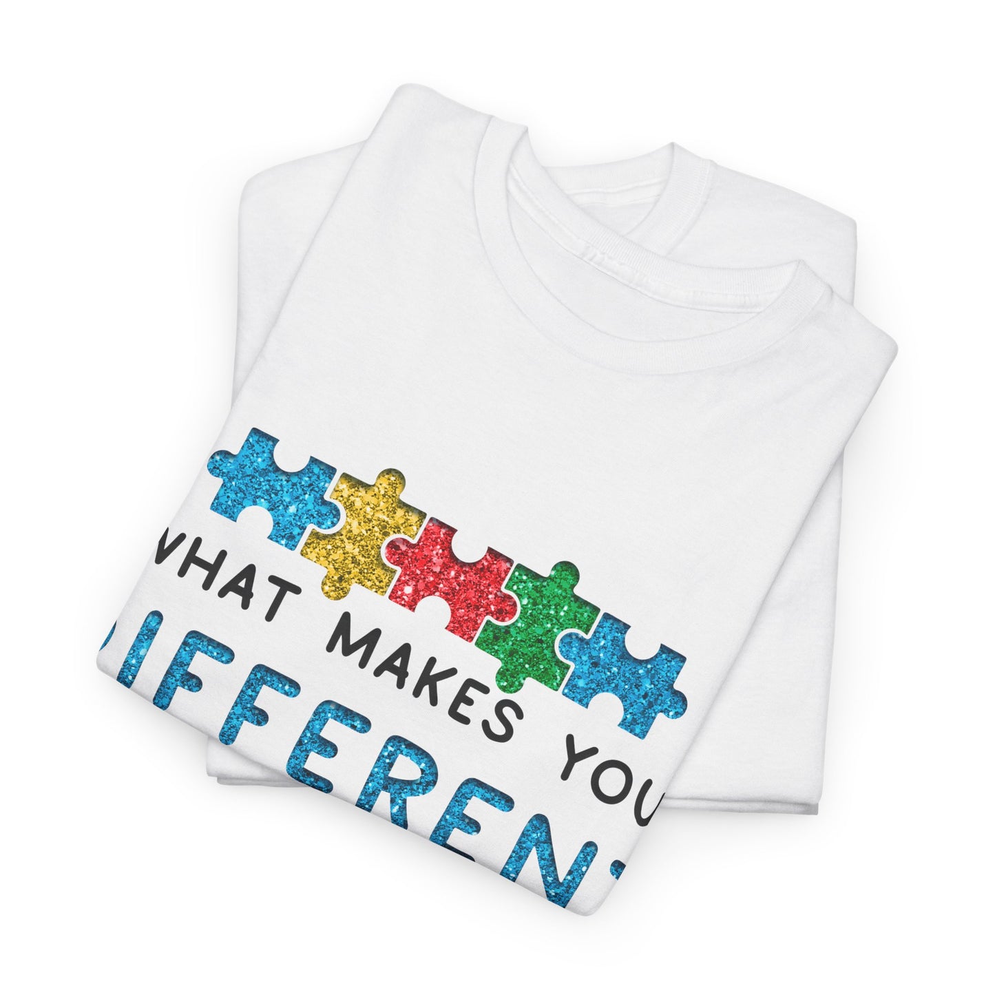 Autism WHAT MAKES YOU DIFFERENT IS WHAT MAKES YOU BEAUTIFUL T-shirt Unisex Heavy Cotton