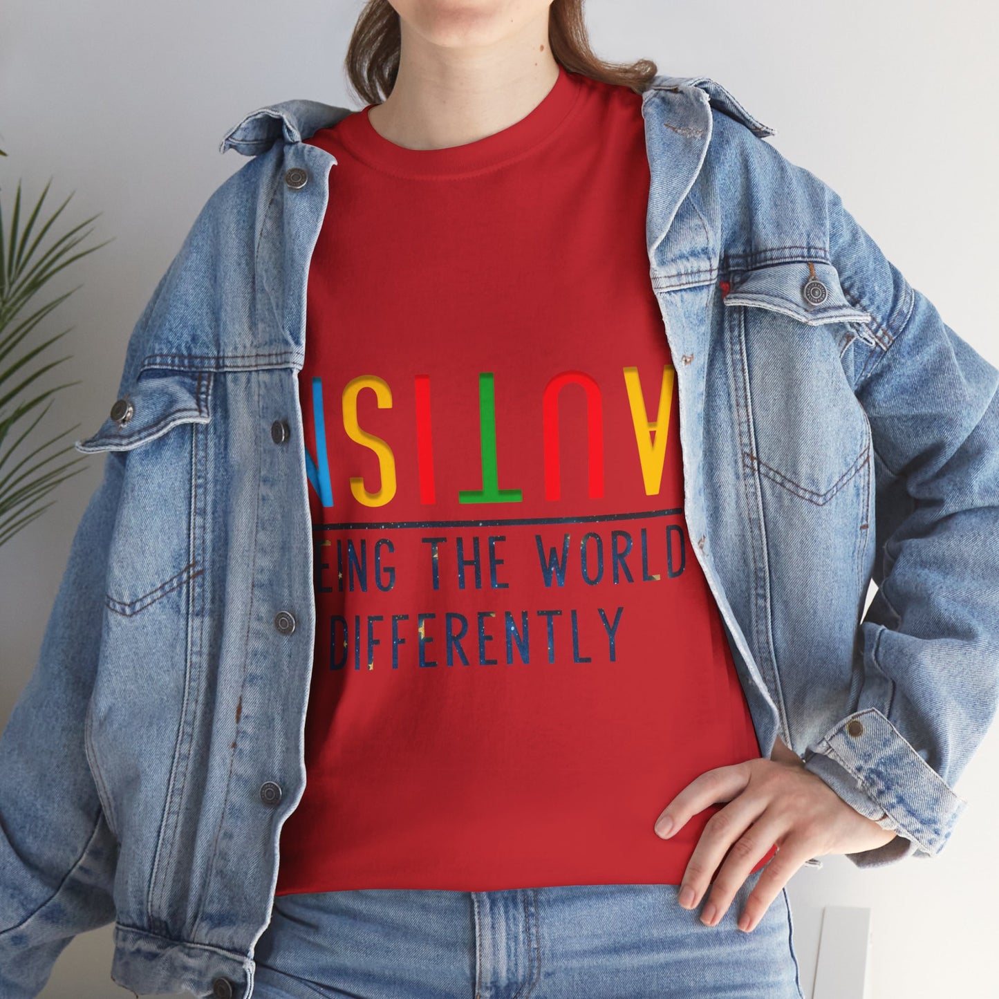 Autism Seeing the World Differently T-shirt Unisex Heavy Cotton