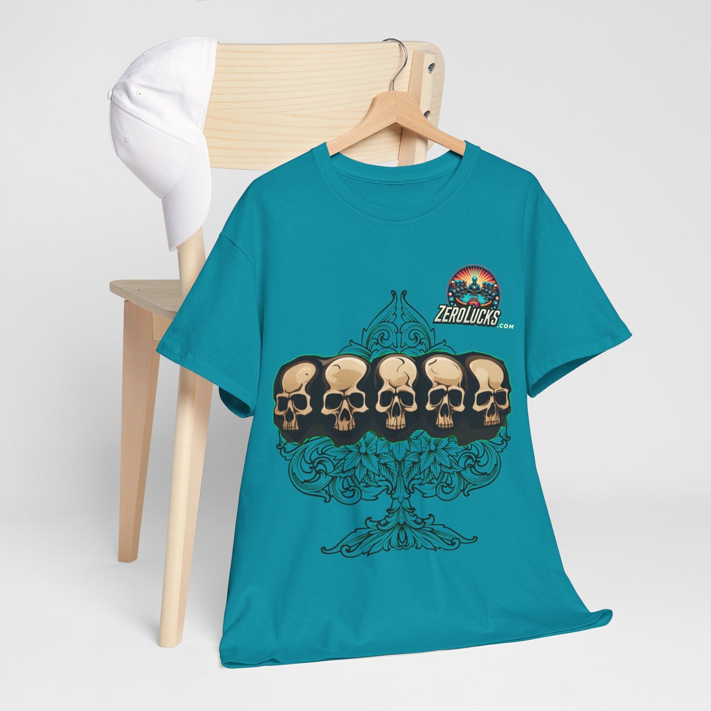 No Lucks Skulls with Spade T-shirt Unisex Heavy Cotton