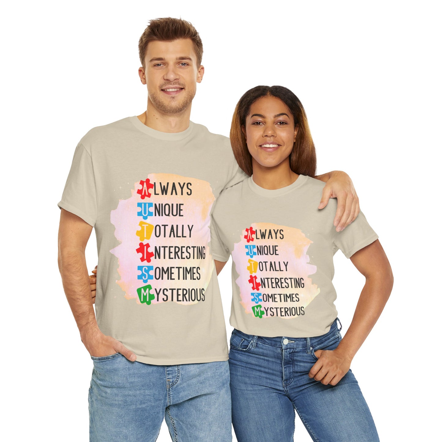 Autism Always Unique Totally Interesting Sometimes Mysterious T-shirt Unisex Heavy Cotton