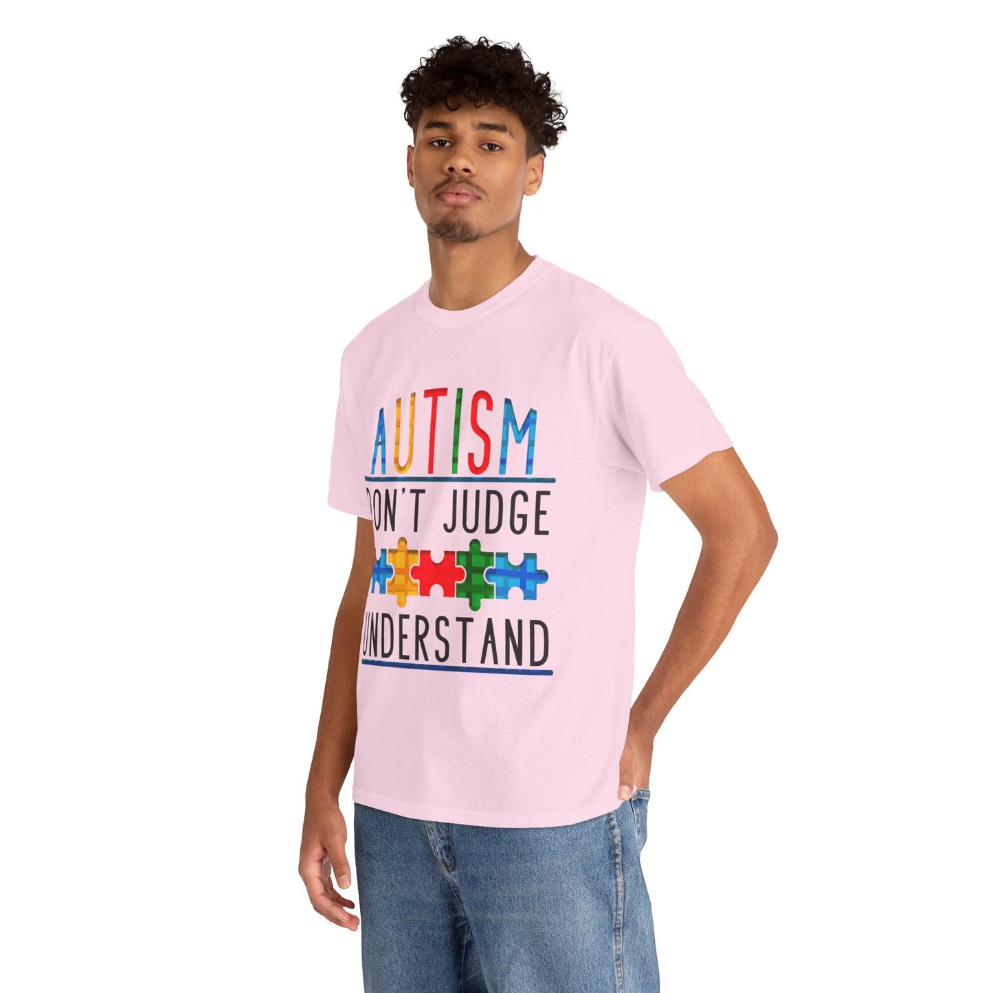 Autism Don't Judge Understand T-shirt Unisex Heavy Cotton