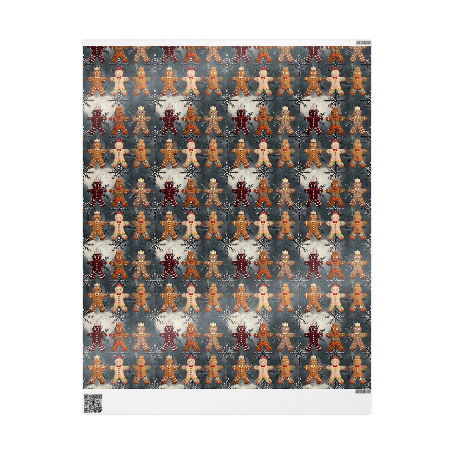 Wrapping Paper - Tattooed Gingerbread Men (Multiple lengths)