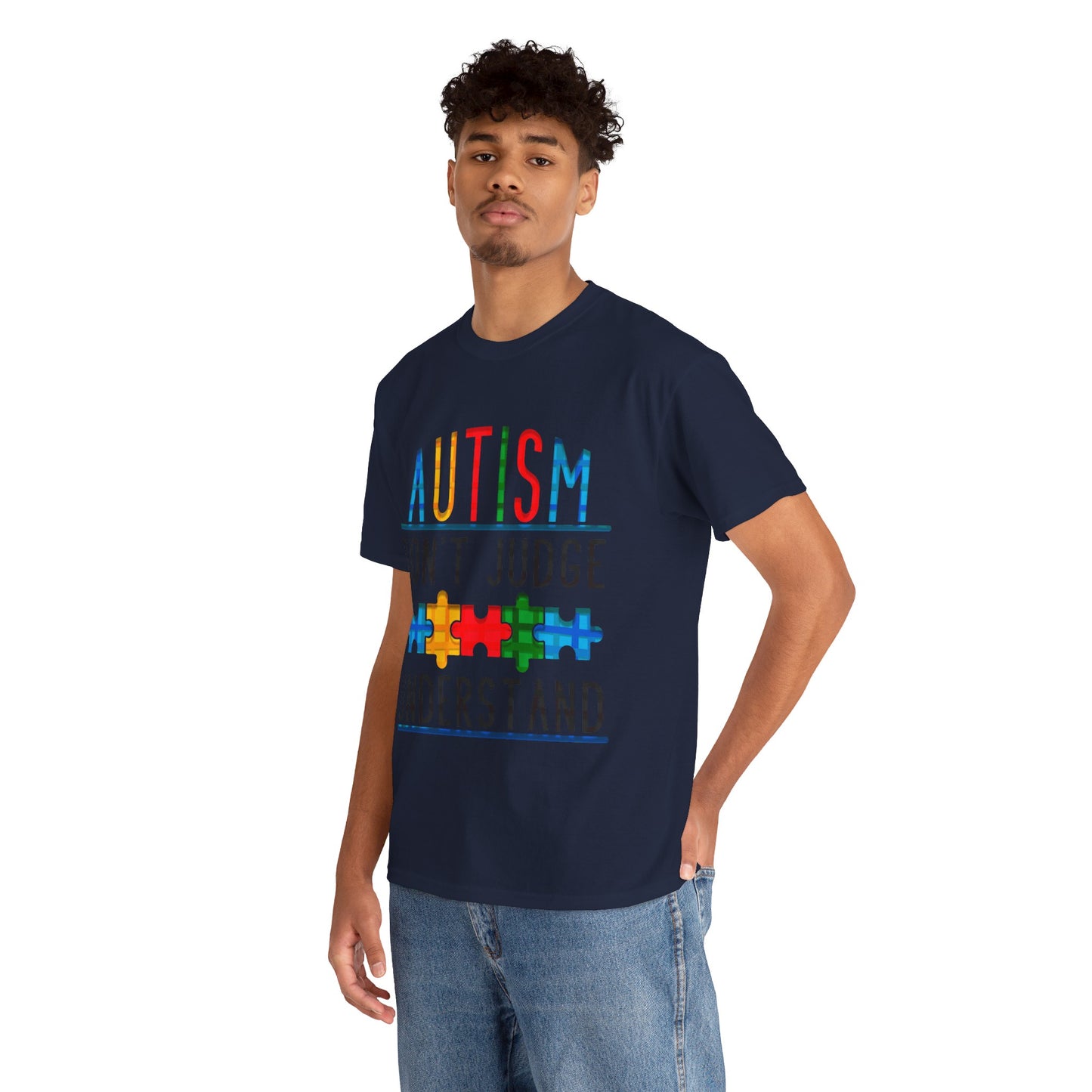 Autism Don't Judge Understand T-shirt Unisex Heavy Cotton