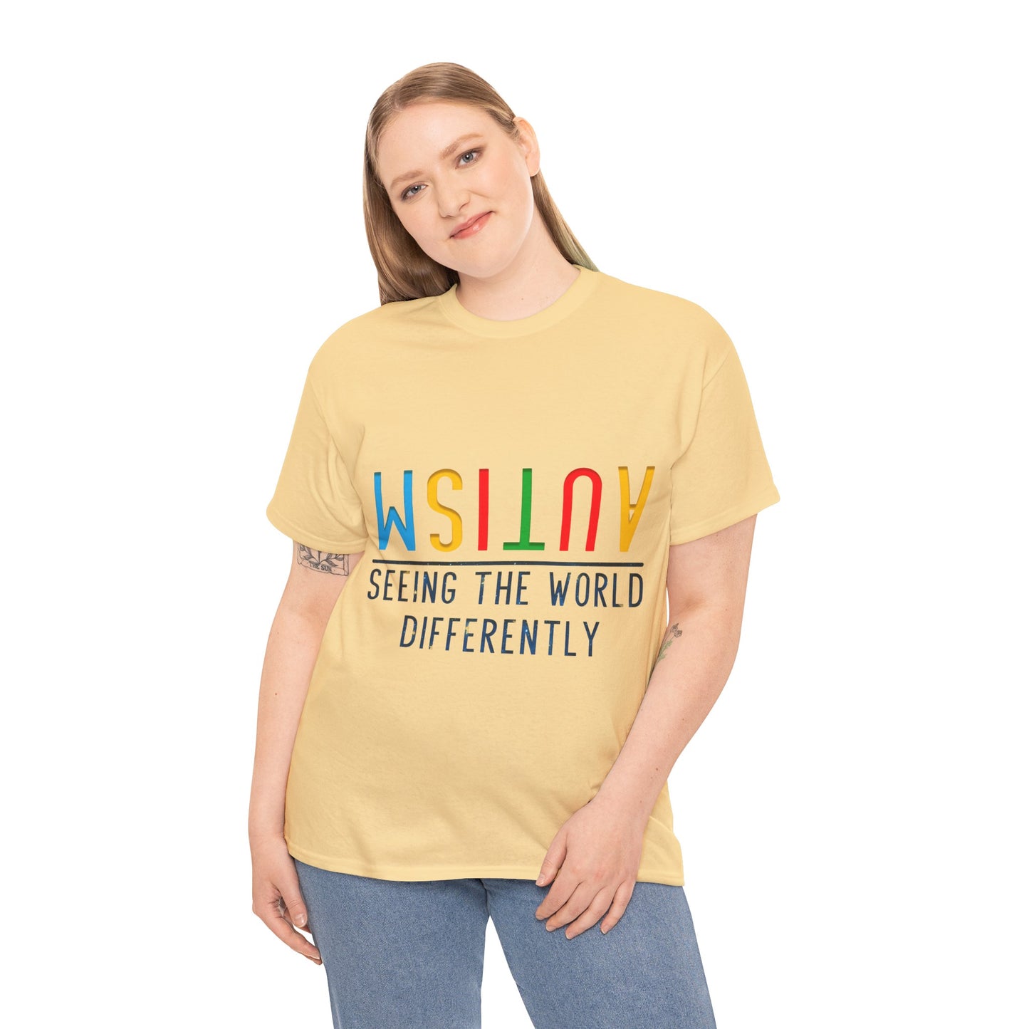 Autism Seeing the World Differently T-shirt Unisex Heavy Cotton