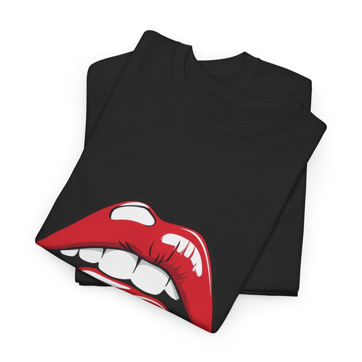 Sexy Retro PopArt Red Lips and Tounge Unisex heavy cotton Tshirt