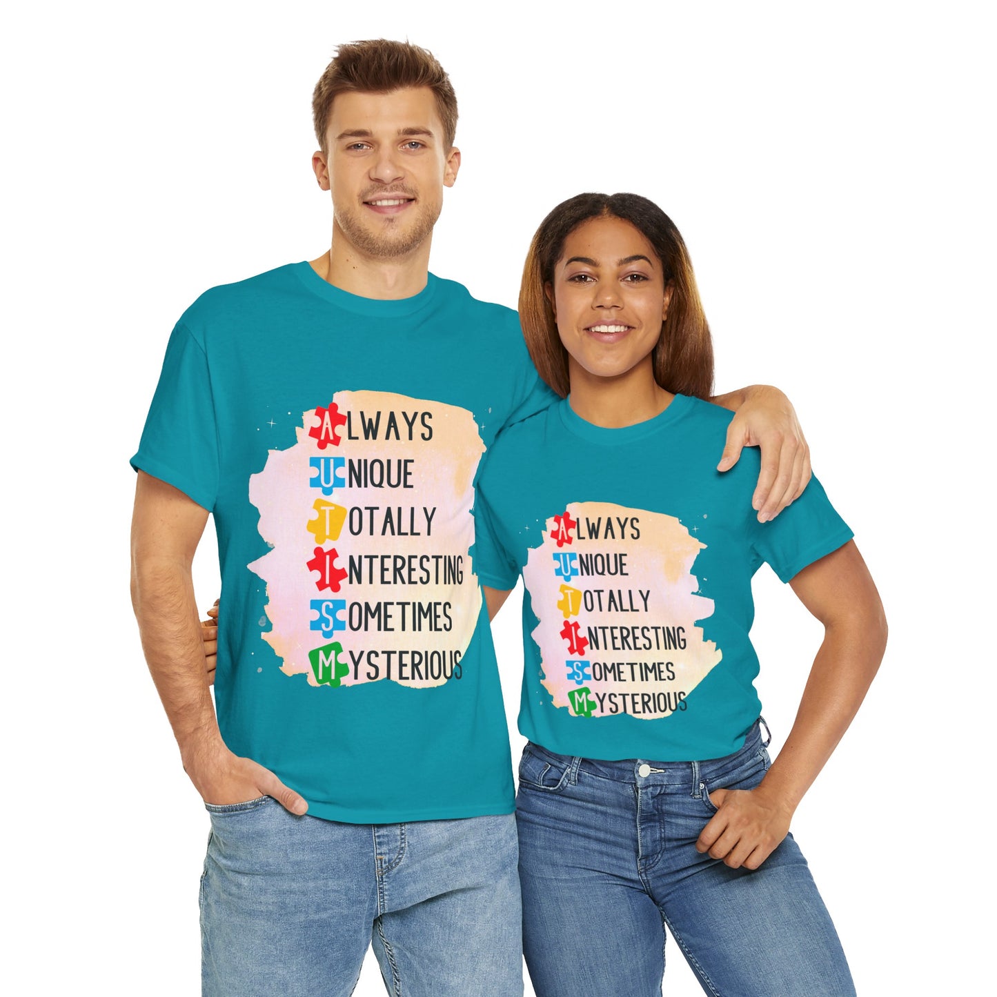 Autism Always Unique Totally Interesting Sometimes Mysterious T-shirt Unisex Heavy Cotton