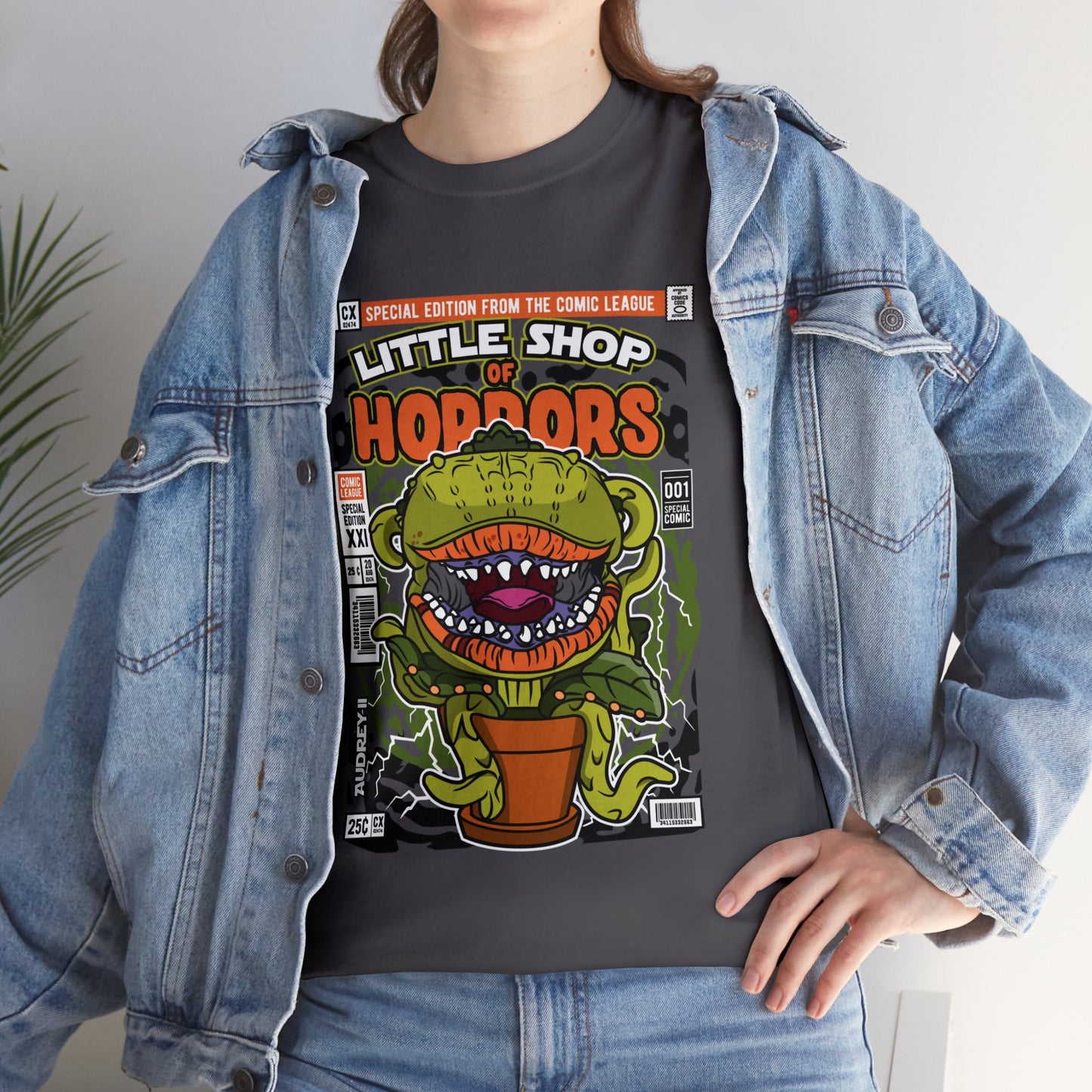 Little Shop of Horrors Audrey Pop Culture Mock Comic Cover heavy cotton T-shirt