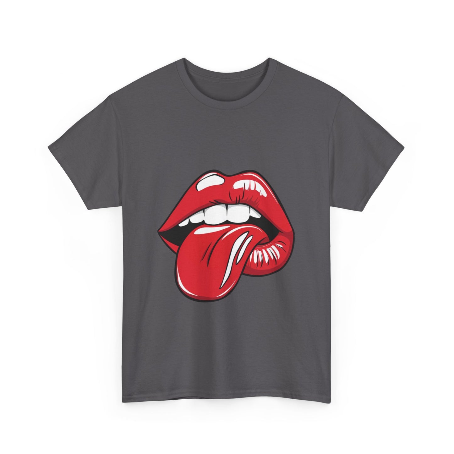 Sexy Retro PopArt Red Lips and Tounge Unisex heavy cotton Tshirt