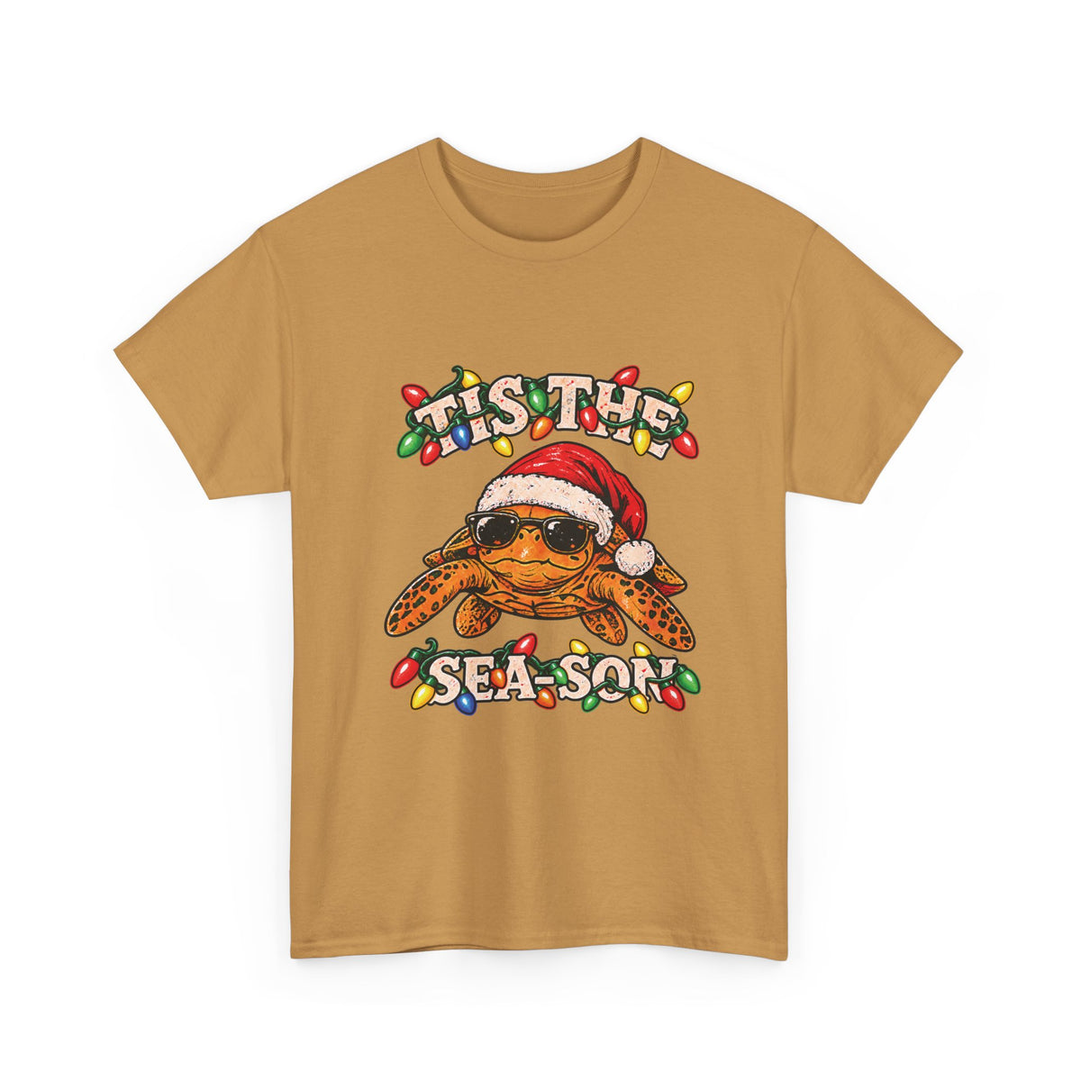 Tis the Sea-Son Christmas Sea Turtle T-Shirt – Coastal Holiday Tee