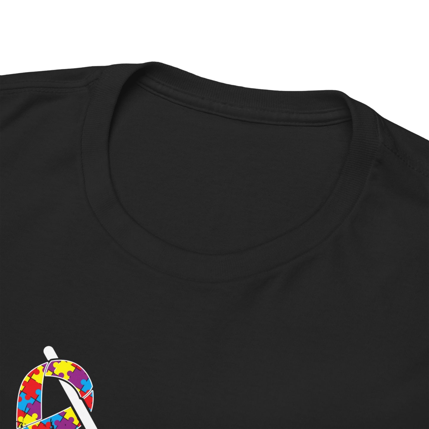 Bigfoot Heart Puzzle Piece Autism T shirt unisex heavy cotton T-shirt