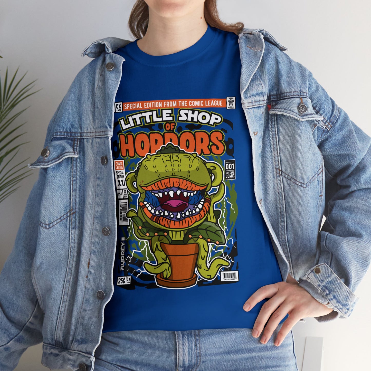 Little Shop of Horrors Audrey Pop Culture Mock Comic Cover heavy cotton T-shirt
