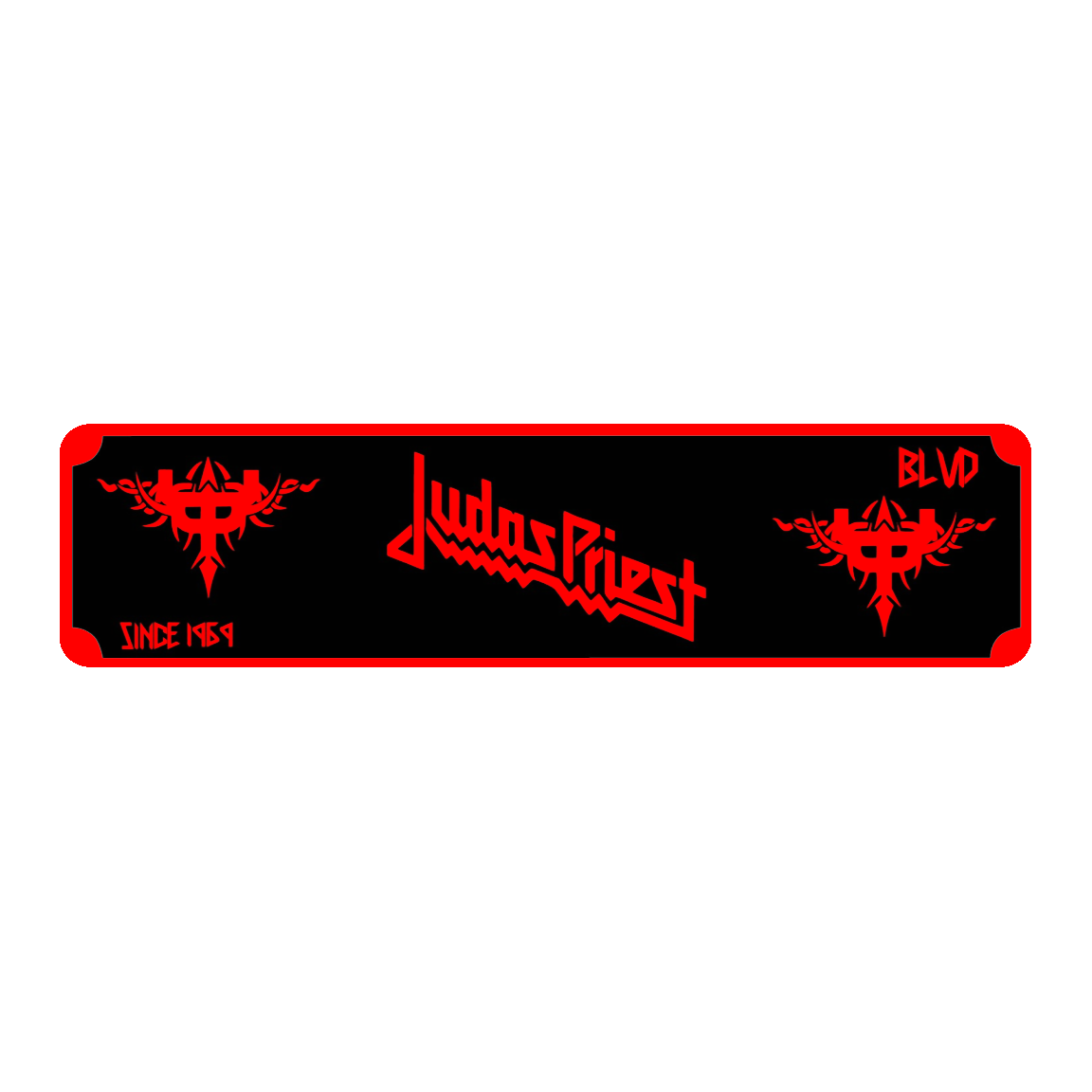 Judas Priest Street Sign 6" X 24" Man Cave Indoor/Outdoor Rock Girls Girls Girls