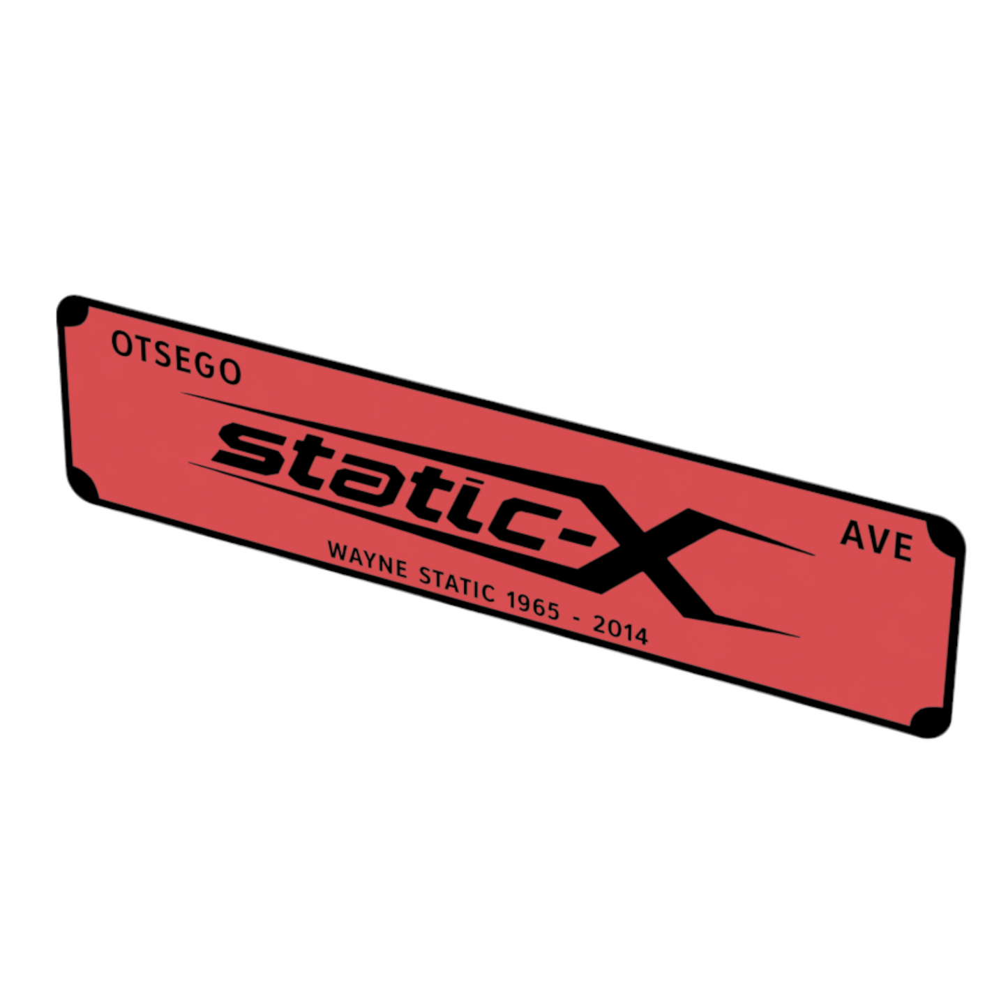 Static-X Street Sign 6" X 24" Man Cave Indoor/Outdoor Wayne Static Evil Disco