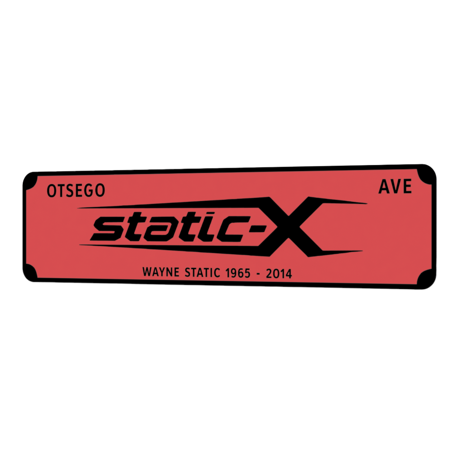 Static-X Street Sign 6" X 24" Man Cave Indoor/Outdoor Wayne Static Evil Disco