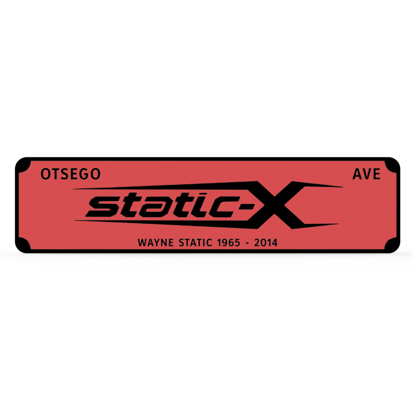 Static-X Street Sign 6" X 24" Man Cave Indoor/Outdoor Wayne Static Evil Disco