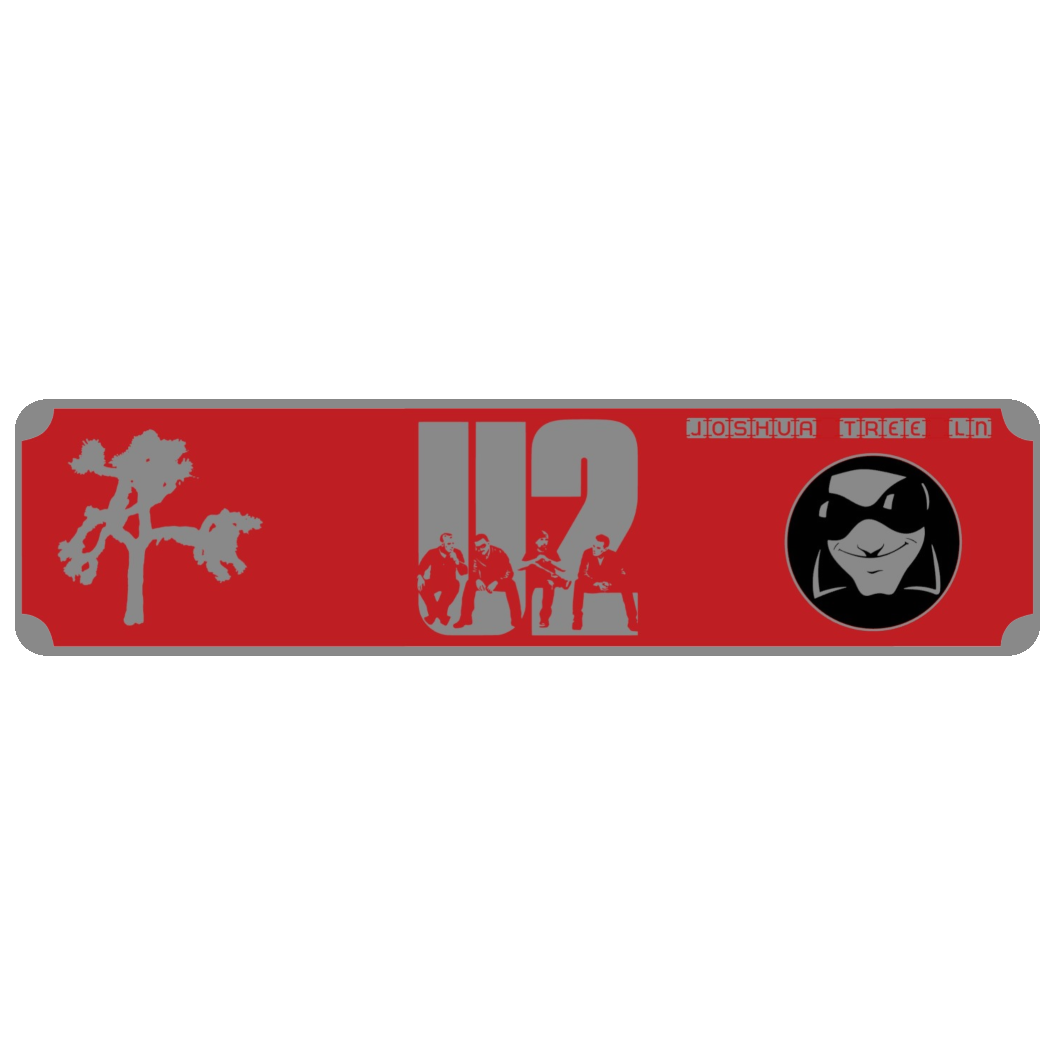 U2 Street Sign 6" X 24" Man Cave Indoor/Outdoor Rock