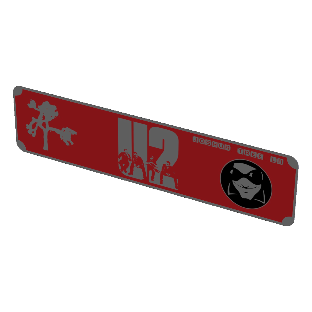 U2 Street Sign 6" X 24" Man Cave Indoor/Outdoor Rock