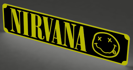 NIRVANA Street Sign 6" X 24" Man Cave Indoor/Outdoor Grunge Smells Like Teen Spirit