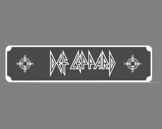 DEF LEPPARD Rock/Metal Street Sign 6" X 24" Man Cave Indoor/Outdoor