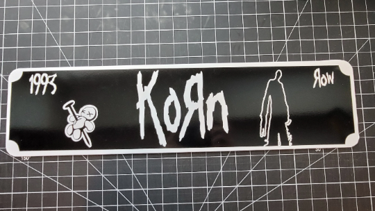 Korn Row Street Sign Rock/Nu Metal 6" X 24" Man Cave Indoor/Outdoor